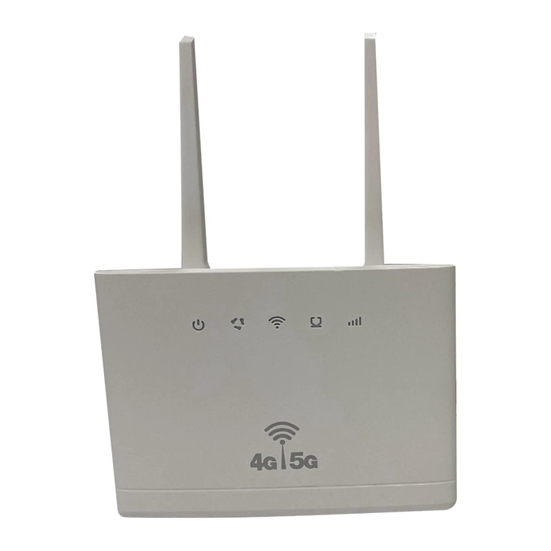 1Set 4G LTE CPE Router Modem RJ45 LAN WAN External Antenna Wireless Hotspot With Sim Card Slot 4G SIM Card Router White US Plug