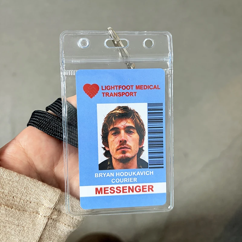 Movie Bryan Hodukavich ID Badge Lightfoot Medical Transport Messenger Card With Lanyard Cosplay Halloween Costume Accessory Prop