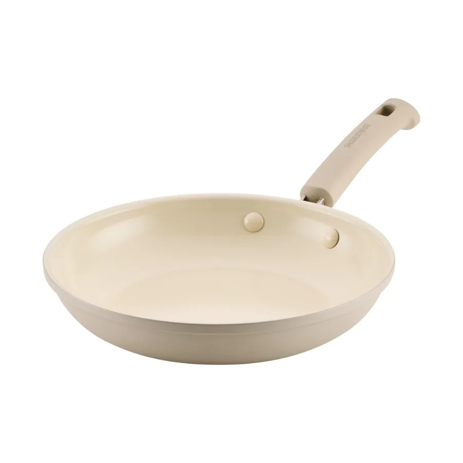 TrueCook 10in Ceramic Frying Pan Dishwasher and Oven Safe Taupe