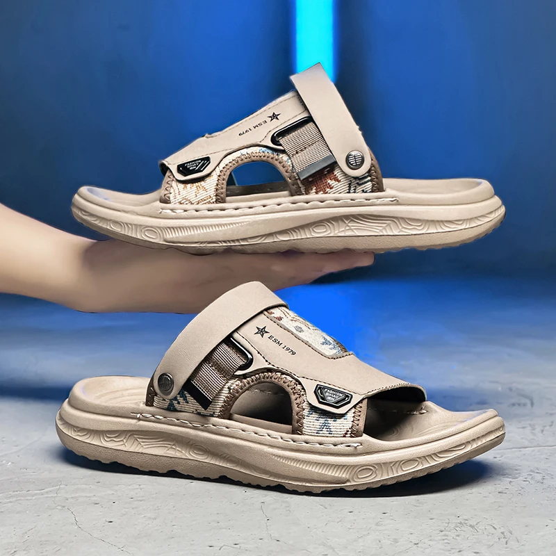 

Stylish All-weather Men Slippers, Cloud Soft Waterproof Surface for Sunny or Wet Errands and Various Daily Leisure Scenes