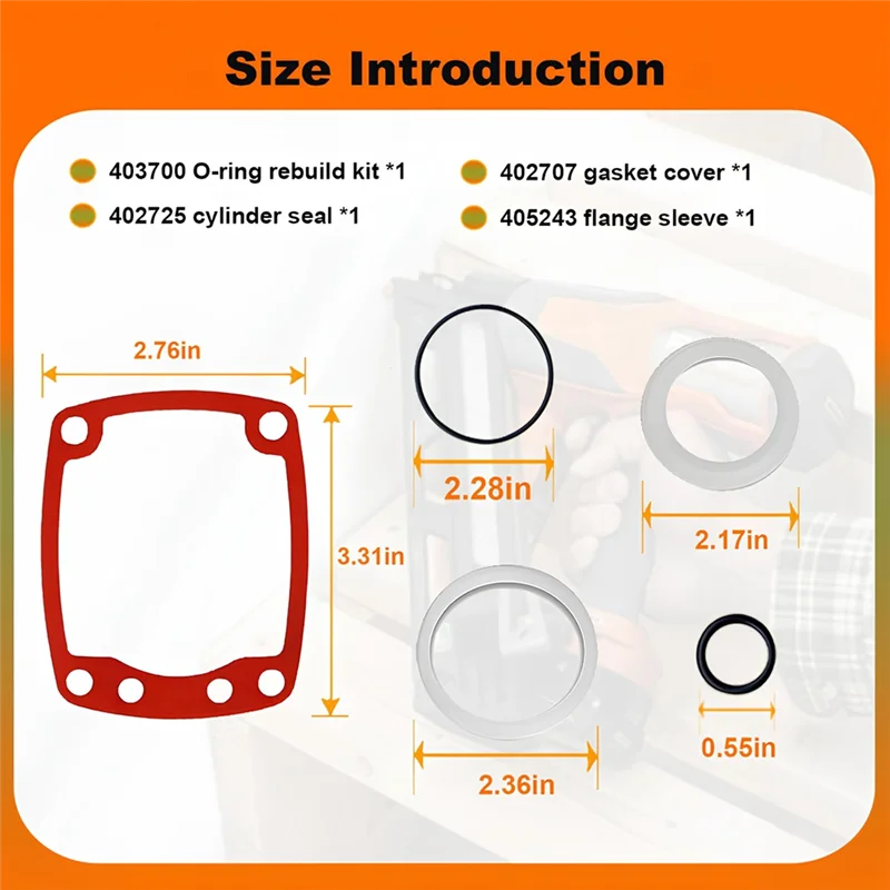 

403700 O-Ring Kit Included 3250-F16 Rebuild Kit Fit For Paslode 3250-F16 Finish Nailer