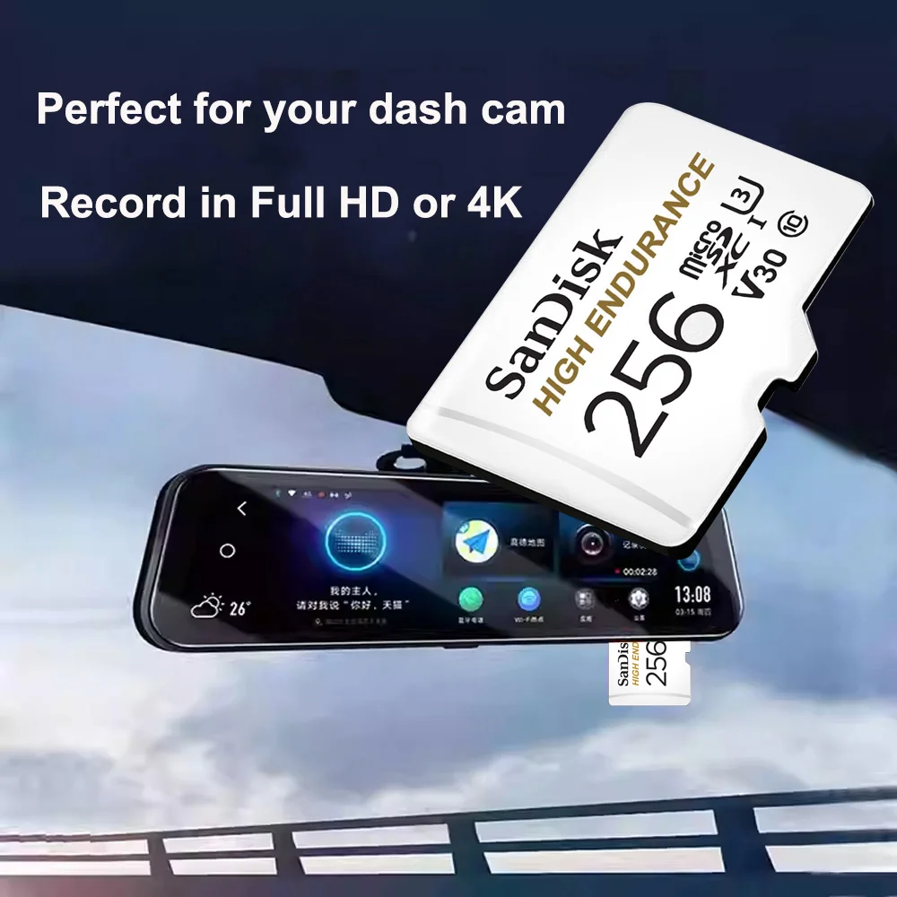 بطاقة ذاكرة سان ديسك مايكرو SD 64 جيجابايت 128 جيجابايت 256 جيجابايت 512 جيجابايت 1 تيرا بايت فئة 10 UHS-1 V30 U3 4K MicroSDXC ماكس 200 ميجابايت/ثانية TF Trans Flash Mikro بطاقة