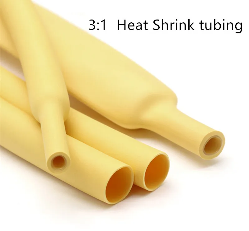 3M/LOT Heat Shrink Tubing Tube Dual Wall 3:1 Marine Adhesive Glue Waterproof Yellow