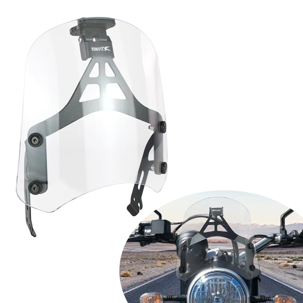 For Ducati Scrambler 400 Scrambler 800 2015-2019 2020 Motorcycle Windshield Protector Windscreen GPS Mount Navigation Bracket