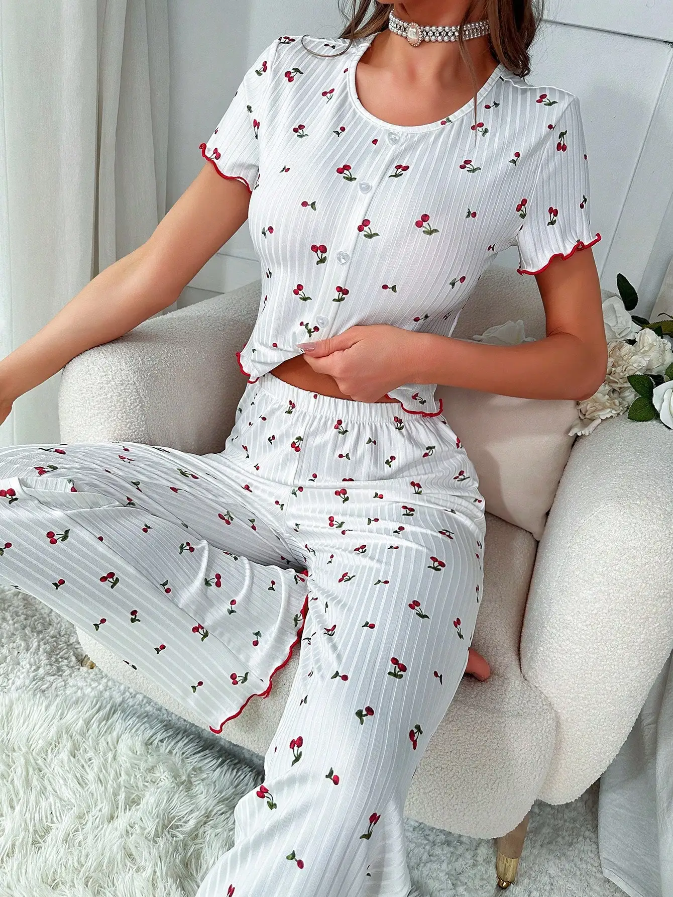 high quality women pajamas pants pretty woman summer printed short sleeve knit nightgowns pijamas mujer pyjamas ladies sleepwear