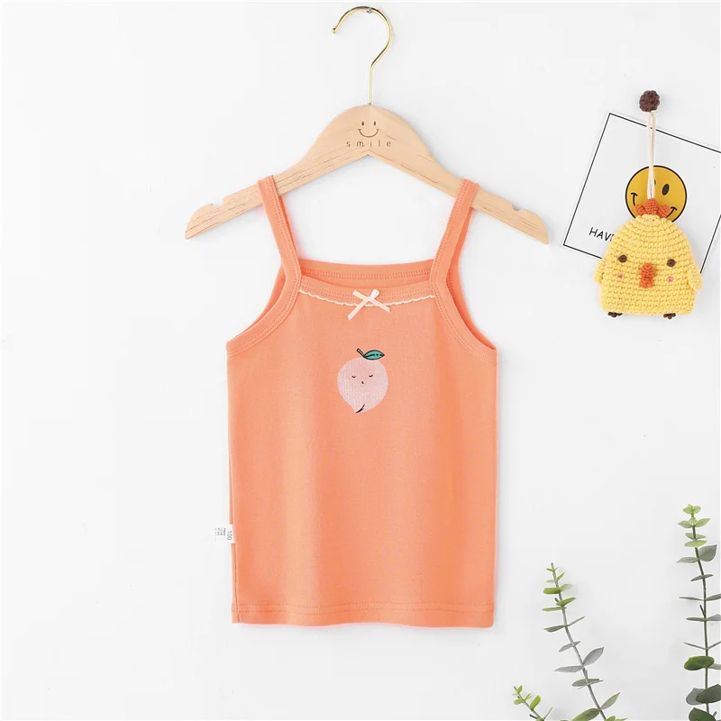 【Lf. Meisjes Hemdjes 100-160Cm Katoenen Kids Tanktops Mode Singlet Onderhemden Voor De Zomer