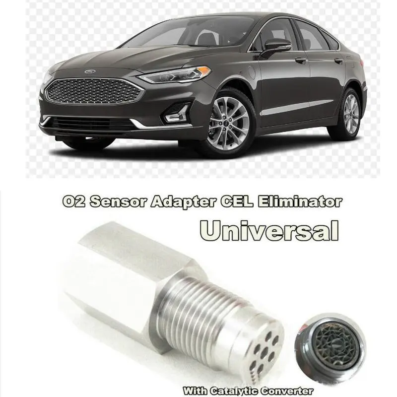 O2 sensor adapter cel eliminator with catalytic converter For ford fusion mondeo mk4 transit ka ranger transit custom fiesta mk6