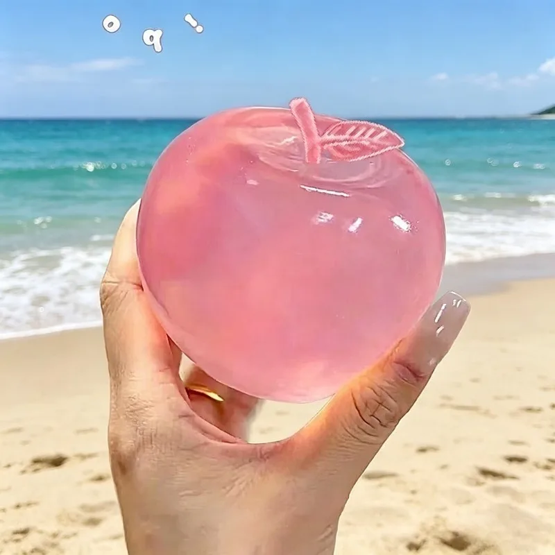 Grüner Apfel Maltose Squishy Spielzeug Langsam Aufsteigendes Anti-Stress Sensorisches Fidget-Spielzeug Weiches Simuliertes Transparentes Entspannungsspielzeug