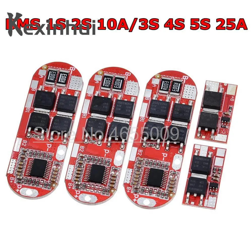 Bms 1S 2S 10A 3S 4S 5S 25A Bms 18650 Li-ion Lipo Lithium Battery Protection Circuit Board Module Pcb Pcm 18650 Lipo Bms Charger