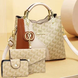 Fashion patchwork color vintage letter-printed women's handbag, the texture of high-grade all-in-one cross-body bag