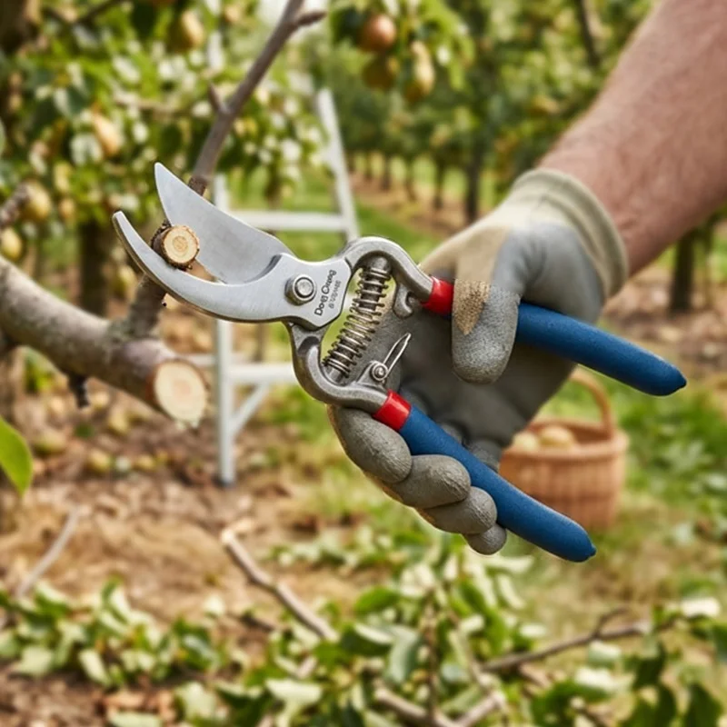 8 Inch Heavy Duty Pruning Shears, High Carbon Steel Forged Blade, 12mm Cutting Capacity Garden Scissor for Thick Branches