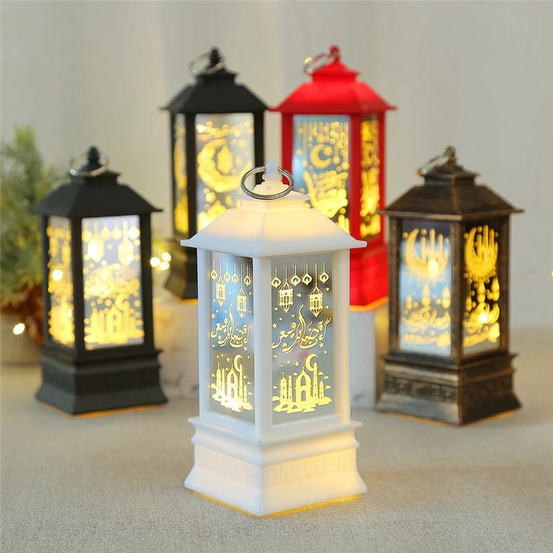 

ABUP-1 PCS Eid Mubarak Led Lantern Ornaments Ramadan Lantern Nightlight Lighting Home Decorations Ramadan Festival Party Gifts,J