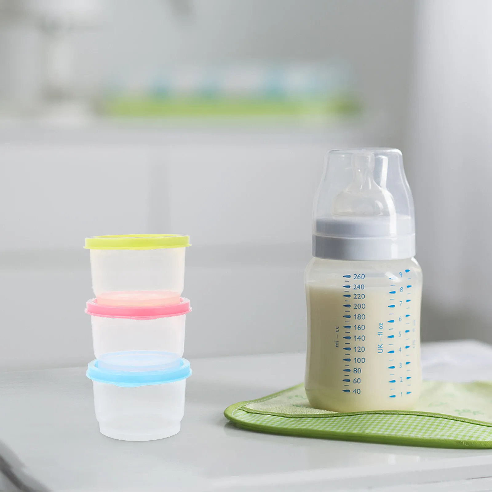 6Pcs Premium Plastic Fresh-Keeping Food Box Set Mini Storage Container for Baby Snack Fruit Vegetable Refrigerator Outdoor