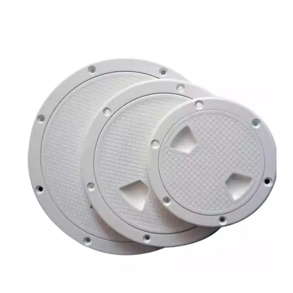 Practical 4 6 8 inch Deck Inspection Access Round ABS Deck Plate Screw Out Non Slip Hatch Cover Boat Yacht Marine Accessories