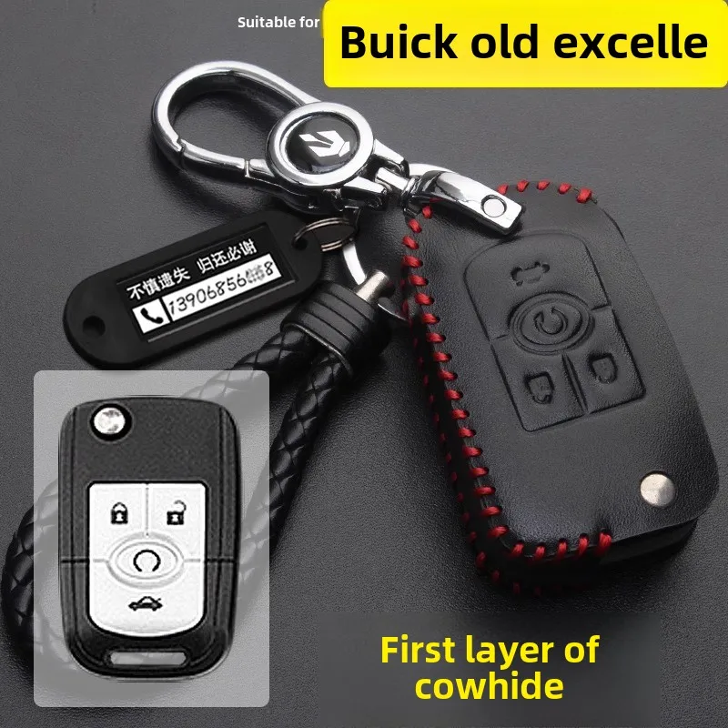 

For Buick Excelle Key Case Special 09/11/13/15 Excelle Leather Car Key Case Keychain, Auto Parts, Auto Supplies New