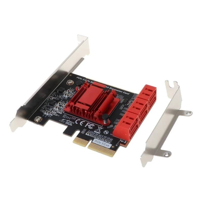 6 Ports PCI-E to Expansion Card for Desktop PC Support for Windows 10/8