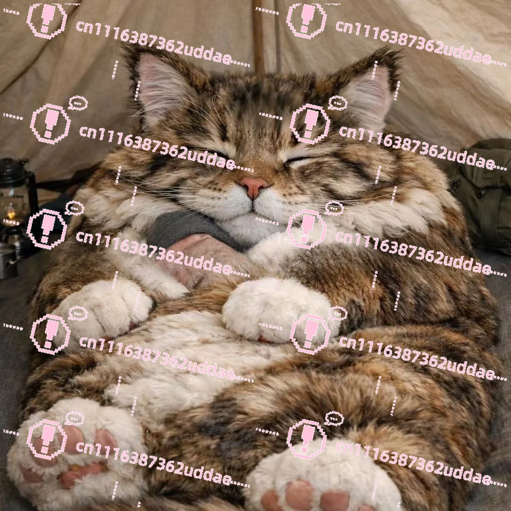 Cross-Border Adorable Cat Envelope Sleeping Bag Winter Adult Plush Cat Sleeping Bag