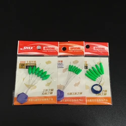 30packs /lot Green Seven Star Float 000#-5# Fishing Float Oval / Cylinder Float Carp Fishing Accessory  A589