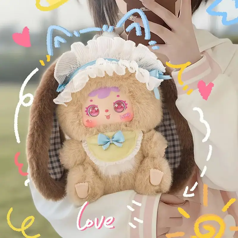 Caja ciega de felpa de vinilo serie Samuel Rabbit Big Family V2, bonita mochila colgante, muñeca Kawaii, juguete de moda, caja misteriosa, regalos sorpresa