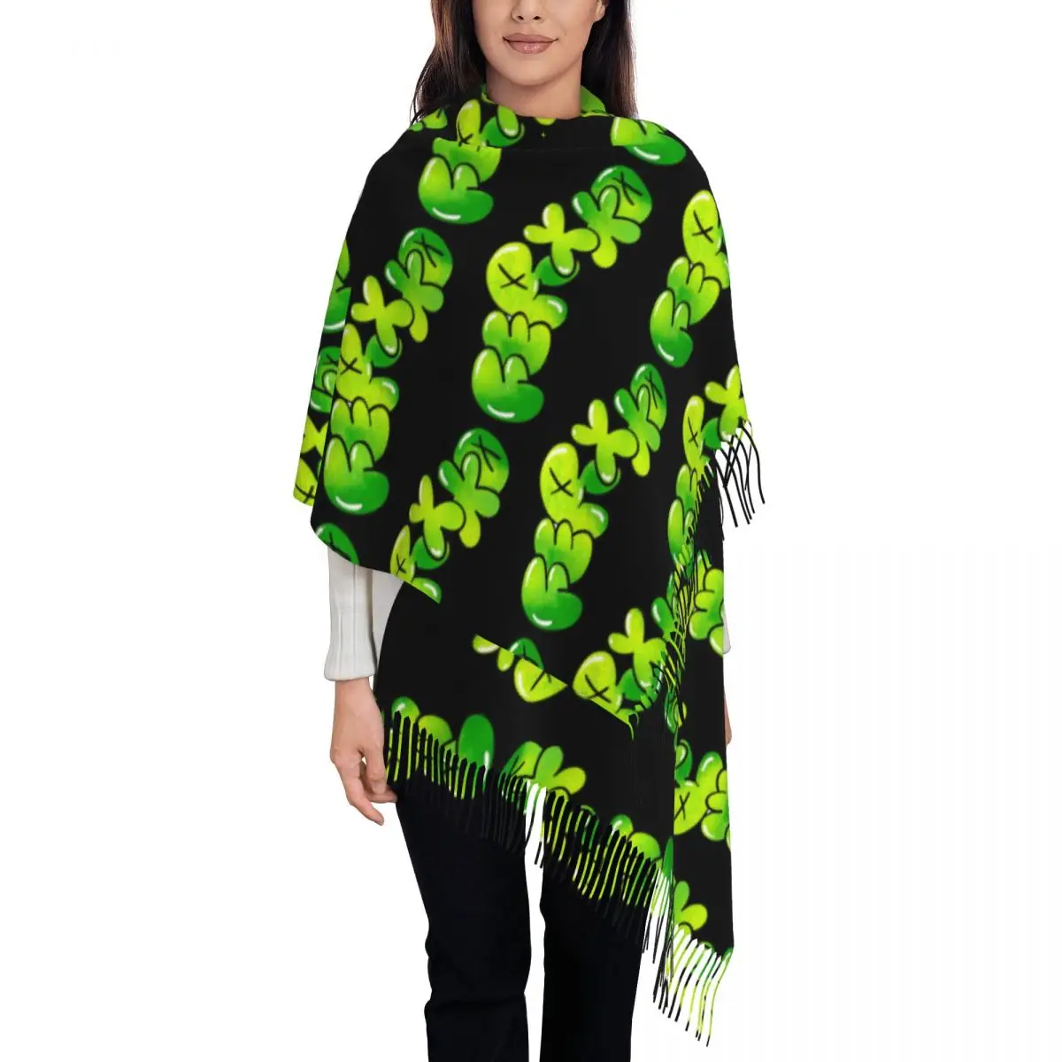 

Feid FERXXO-Logo шарф с кисточками женские мягкие шали накидки женские зимние шарфы