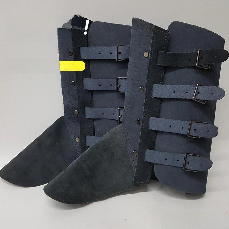 

Длинные защитные накладки на ноги из воловьей кожи для сварщиков: термостойкие, огнезащитные, брызгозащитные, с защитой от истирания, для домашнего использования