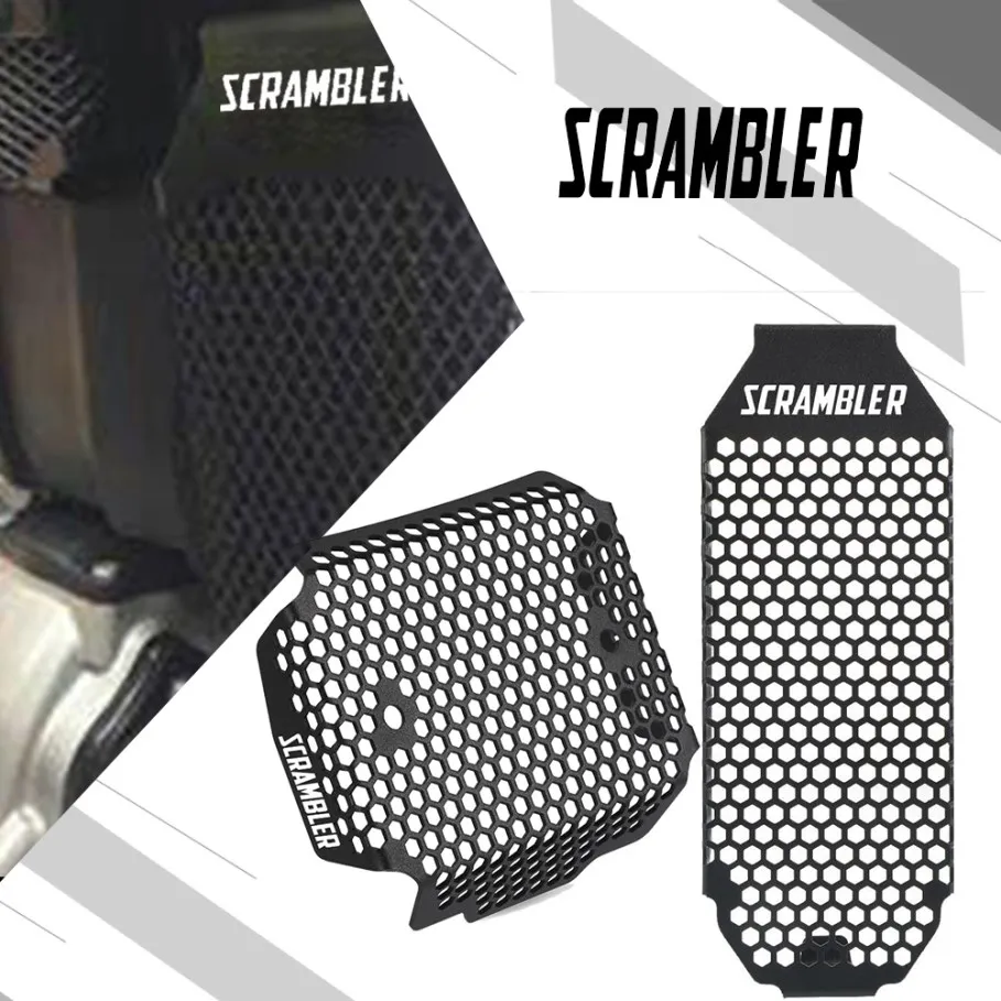 

FOR Ducati Scrambler Icon 2015 2016 2017 2018 2019 Motorcycle Rectifier Guard Oil Cooler Guard Grille Cover Protector SCRAMBLER