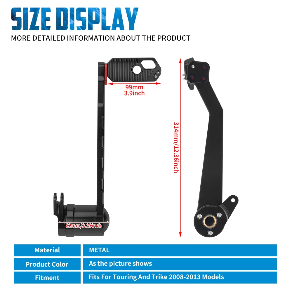 Motorcycle Brake Arm Lever Pedal Kit For Harley Touring Electra Street Glide Road King FLHR Ultra Limited Trike 08-13 2014-2025 5