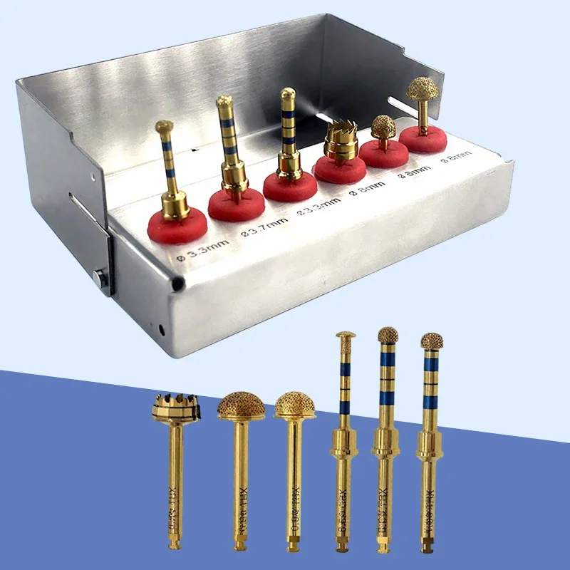 

6PCS/Set Dental Implant Sinus Lift Drills Kit Diamond Coated Lateral Reamer Bur Bone Drills Dental Implant Tools