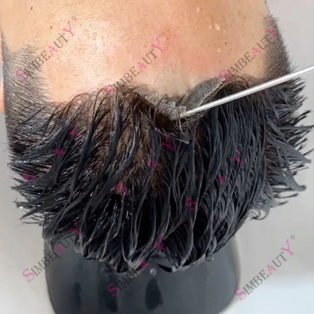 

Невидимый мужской парик-накладка из 100% натуральных волос, плотность 80%, толщина основы 0.02 мм, супер естественная линия роста волос, цвета: блонд, серый, черный.