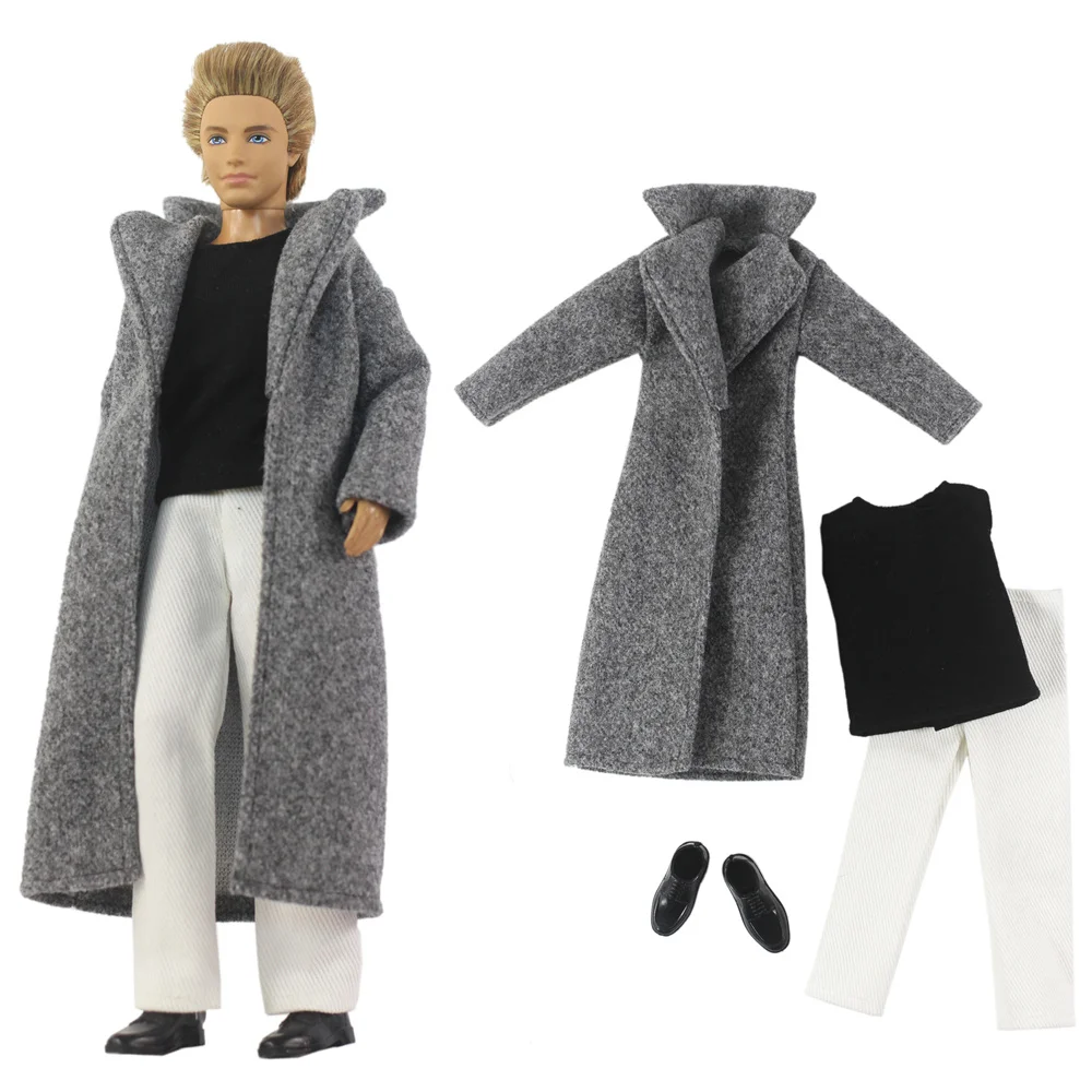 1 Set Doll Clothes Woolen Overcoat Outfit for 12 inch Ken Doll Many Style for Choice 03