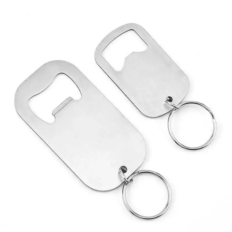 Metal Portable Creative Stainless Steel Bottle Opener Keychain Soda Drink Starter Portable Bottle Openers Bar Key Chain Pendant