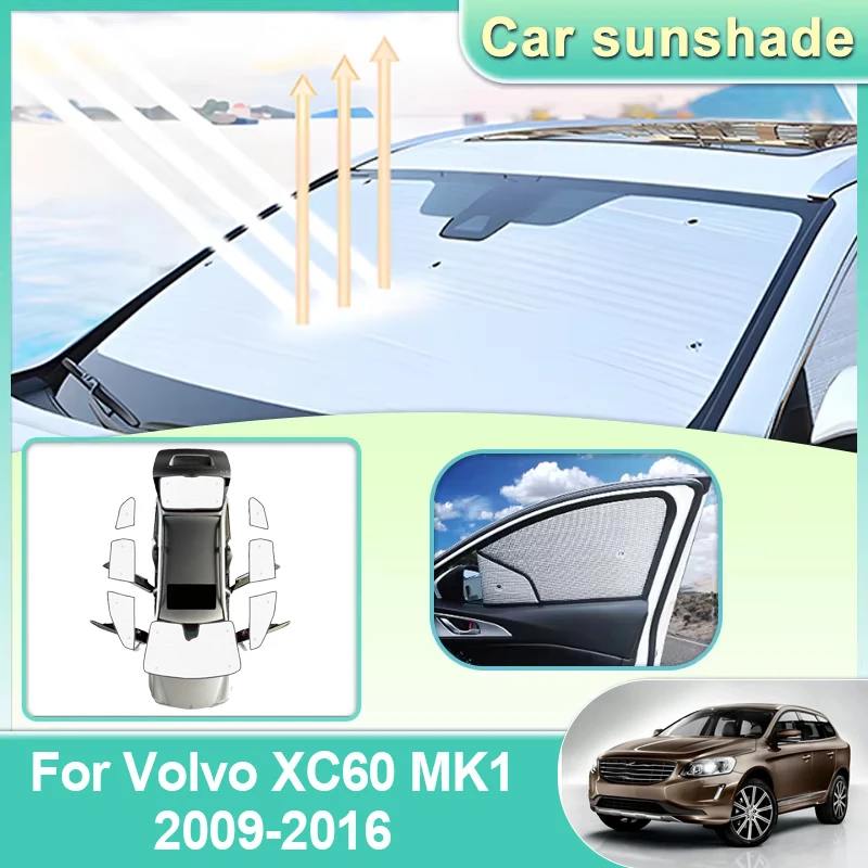 

Солнцезащитный козырек на лобовое стекло для Volvo XC60 MK1 2009-2016: защита от УФ-лучей, аксессуар для автомобиля