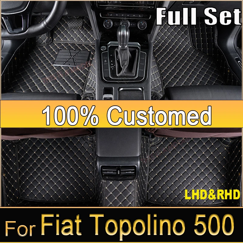 

Car Floor Mats For Fiat Topolino 500 2012 2011 Auto Interiors Accessories Styling Custom Foot Rugs Products Replacement Parts