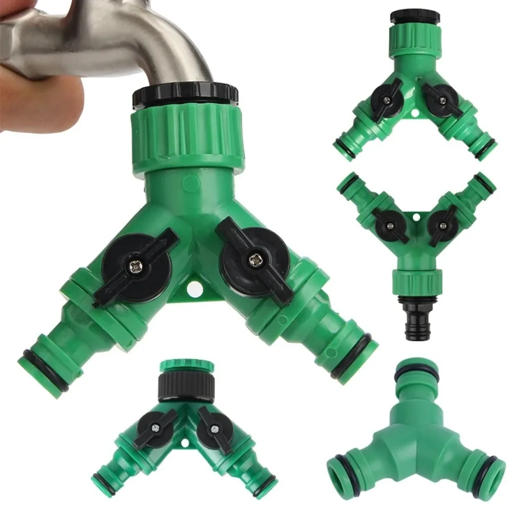 2-Way Garden Hose Splitter Valve Y-shaped 1/2