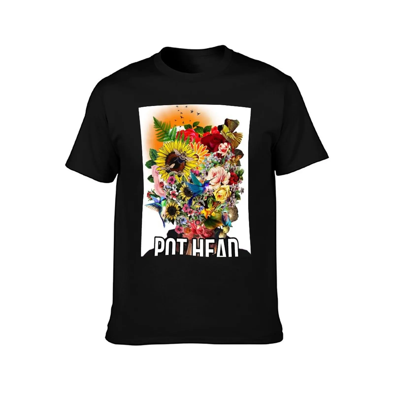 Flower Pot Head T-Shirt mens graphic t shirts T-Shirt
