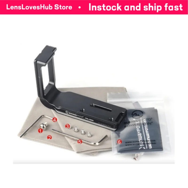 

SUNWAYPHOTO Dedicated L-bracket for Nikon D850, Arca-Swiss Quick Release Plate CNC Machined Aluminum Vertical & Horizontal Switc