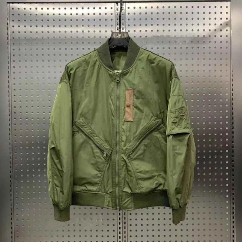 Spring  Autumn Coats New Fashion Brand Standing Collar Jacket High Quality Light Luxury Splicing Short Baseball Casual Jacket