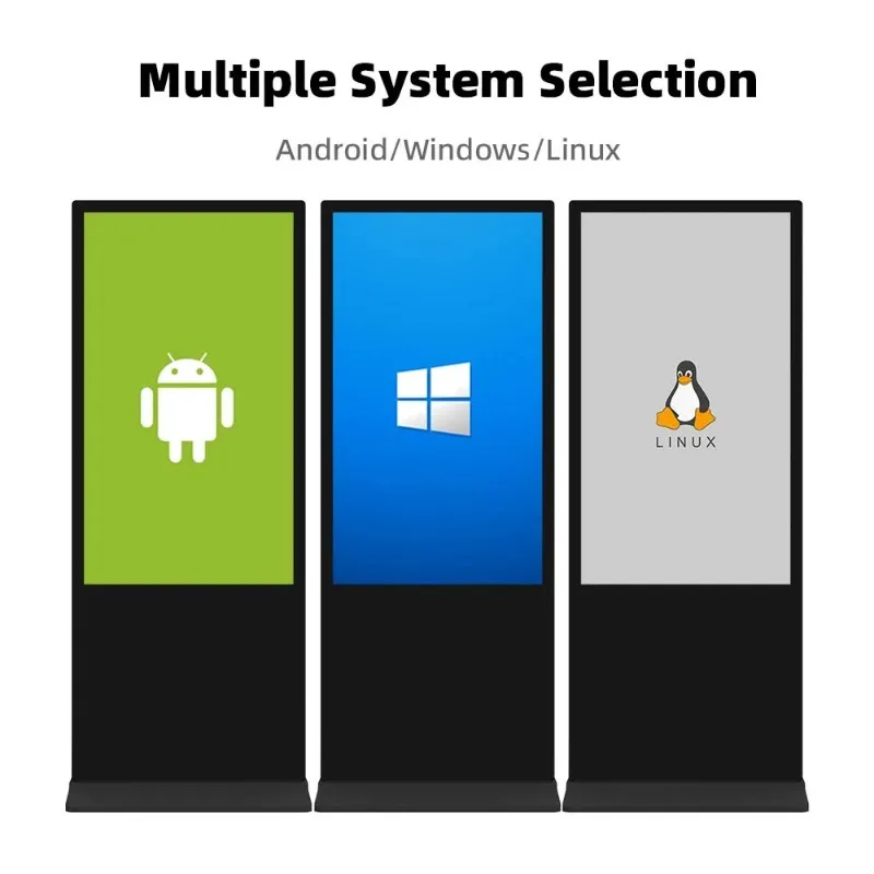 

55 Inch Thin Touch Screen Totem Display LCD Floor Standing Digital Signage Kiosk Advertising Player with Free Sample Available