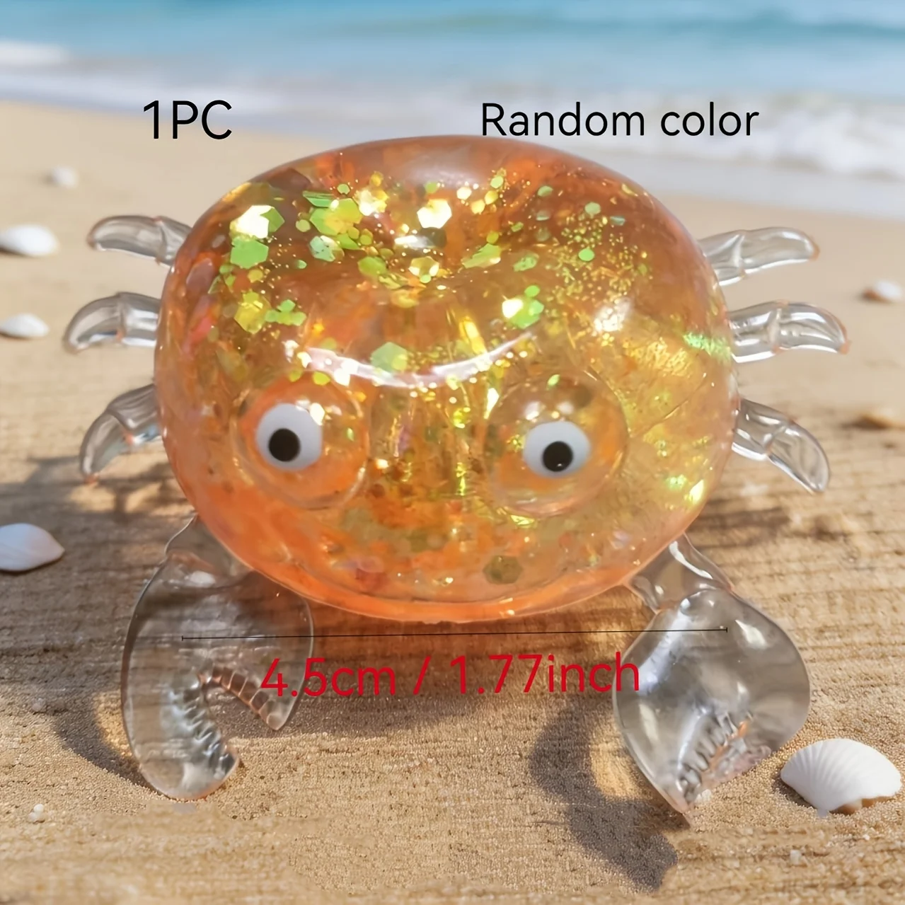 Cute Crab Squishy Toy, Soft Stress Relief Fidget Toy, Lovely Design, Random Color