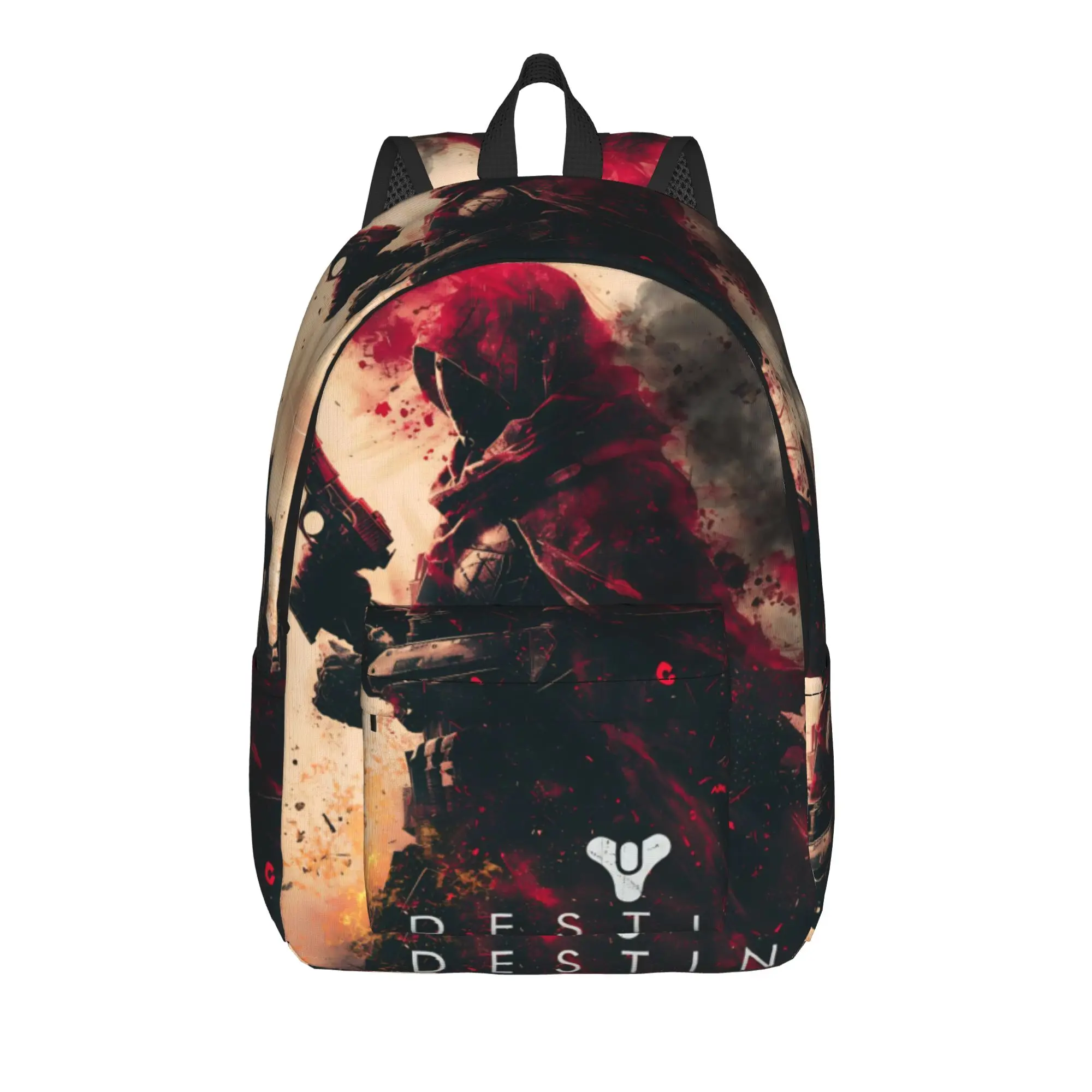 

Destiny 2 Games Teenage Backpack with Pocket High School Business Daypack for Men Women College Canvas Bags