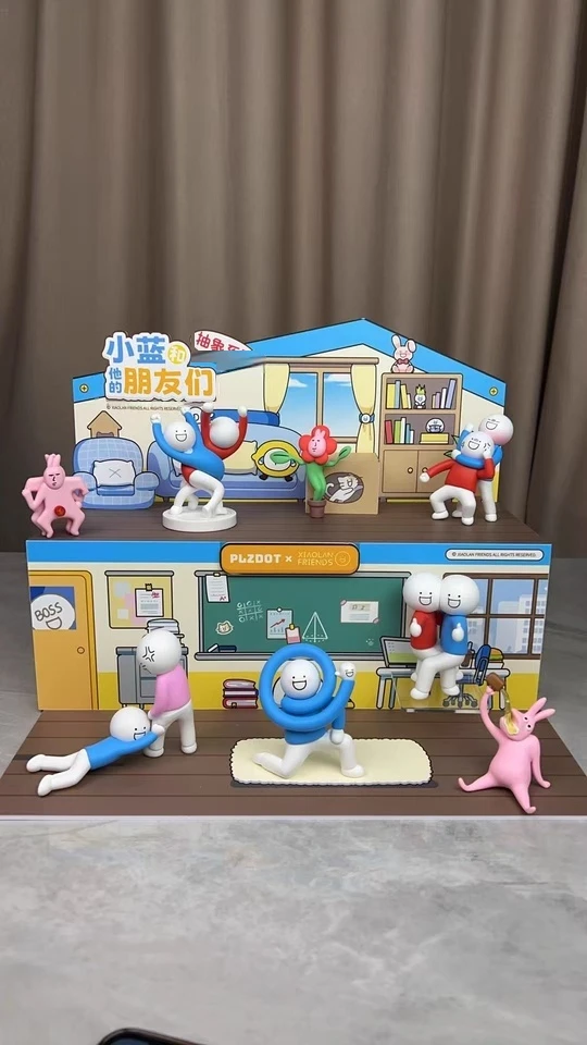 

Абстрактная синяя декоративная игрушка для офиса, абстрактная глухая коробка, праздничный подарок, забавная коллекционная фигурка, модная слепая коробка, игрушки