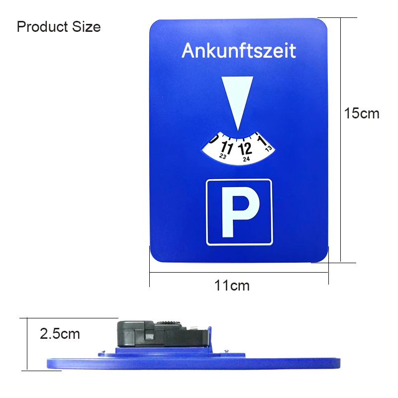 Digitaler Auto-Parkscheiben-Timer, Tragbare Kunststoff-Parkuhr mit Ankunftzeitanzeige für einfaches Parkmanagement – Detail 6