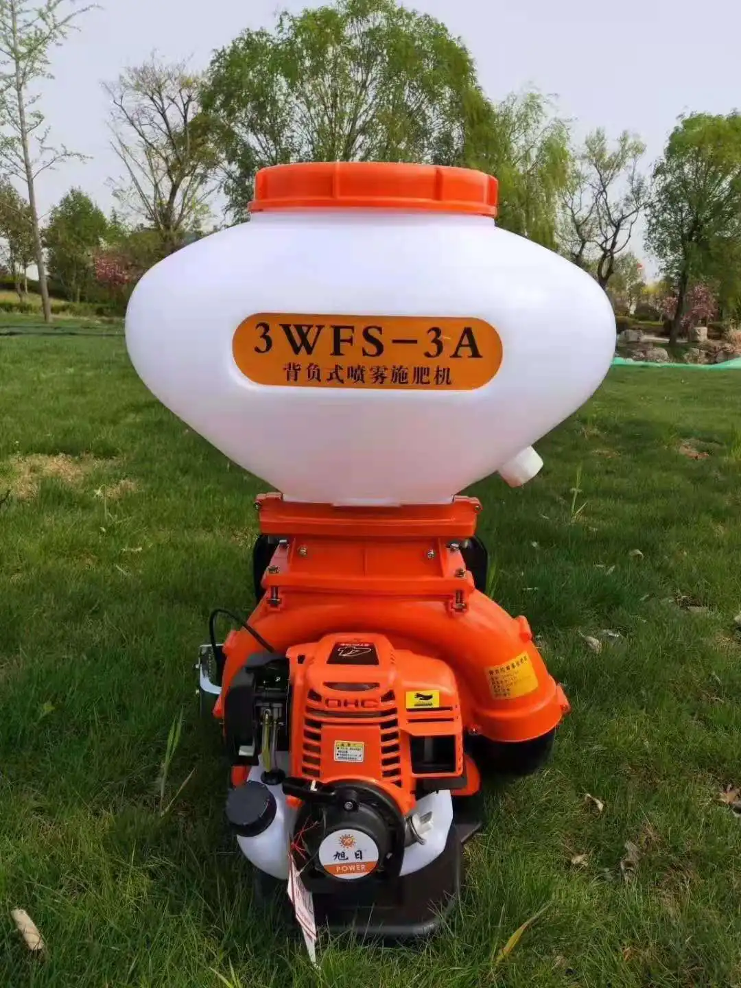 3WFS-3A Fertilization Sprayer Backpack 4 Stroke Gasoline High Power Agricultural Pesticide Spray Lime Powder Dry Powder Machine