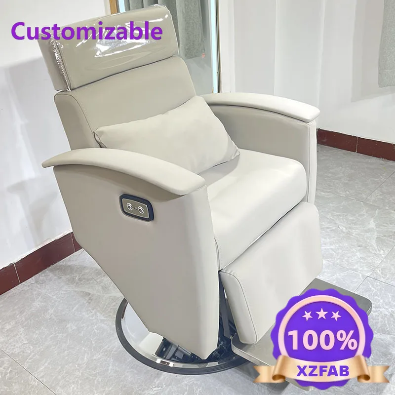 Factory Direct 2026 High-end barber shop chair rotating lift hair salon electric down hair cutting