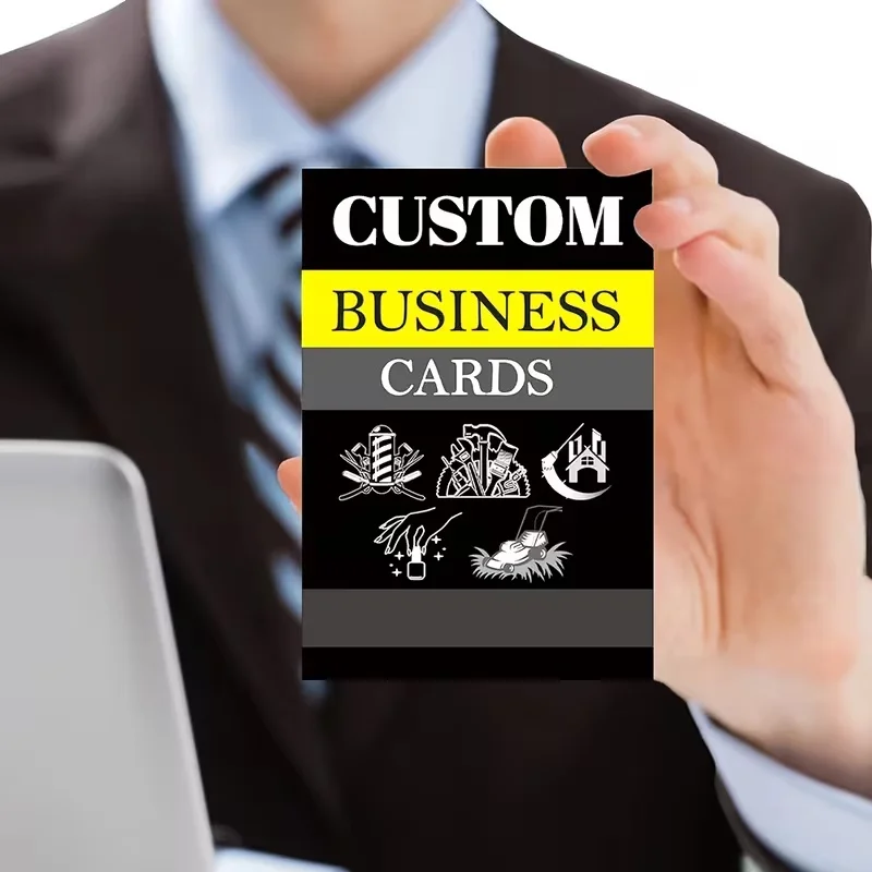Custom Vertical Business Card Printing Design Your Own Matte Paper 10/30/50/100 Pcs Small Business Card Suitable