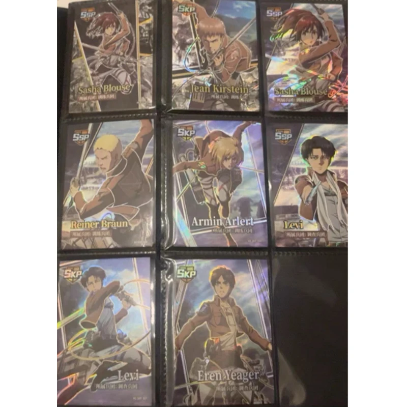 Anime Attack On Titan Eren Jaeger Mikasa ackerman Armin Arlert Erwin Smith Rare Limited Collection Card Toy Birthday Gift