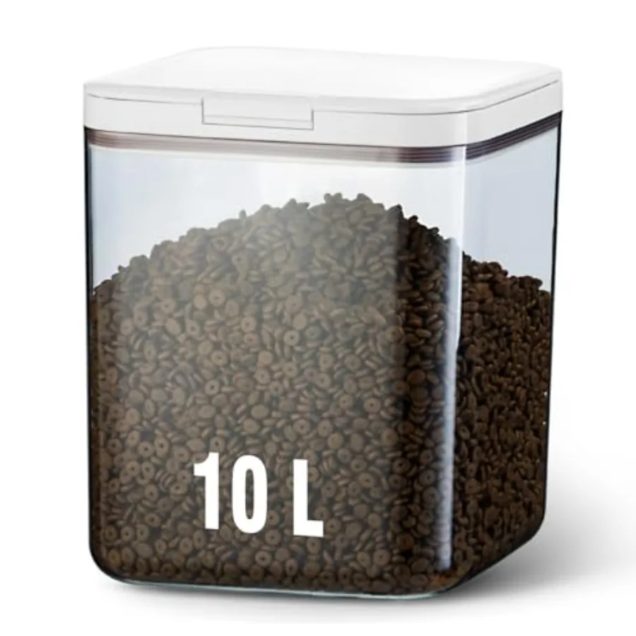 

Airtight Dog Food Storage Container 15lb/ 11L Pet Food Storage Bin with Lids, Cat Treat Jar, BPA Free, Dry Boxs, Rice Storage C