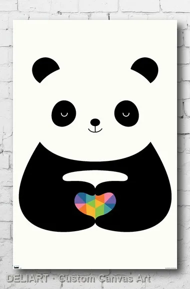 

ANDY WESTFACE - PANDA FACE Canvas Poster Custom Size Available Room Decoration Home Decor Wall Art