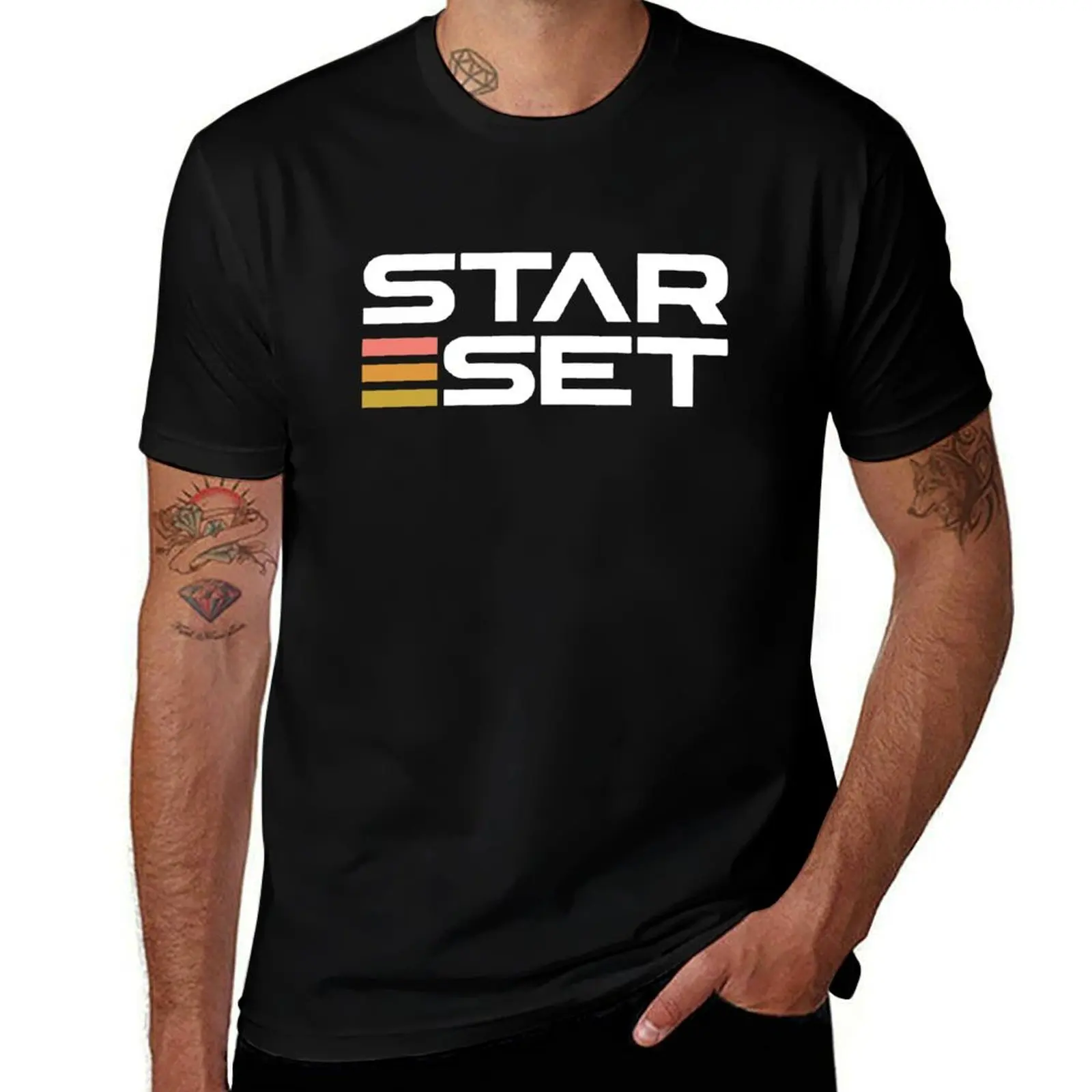 

Футболка Starset, мужские футболки высокого качества, роскошные брендовые хлопковые футболки, мужская футболка из 100%
