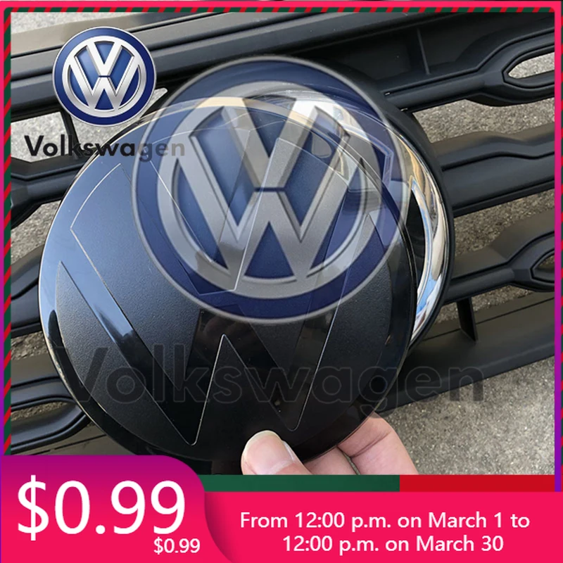 

Car Sticker 2Pcs Car Front Bonnet Grill Badge Cover Trunk Lid Emblem Sticker For VW Golf 6 7 8 Polo Passat B6 Variant CC Ti